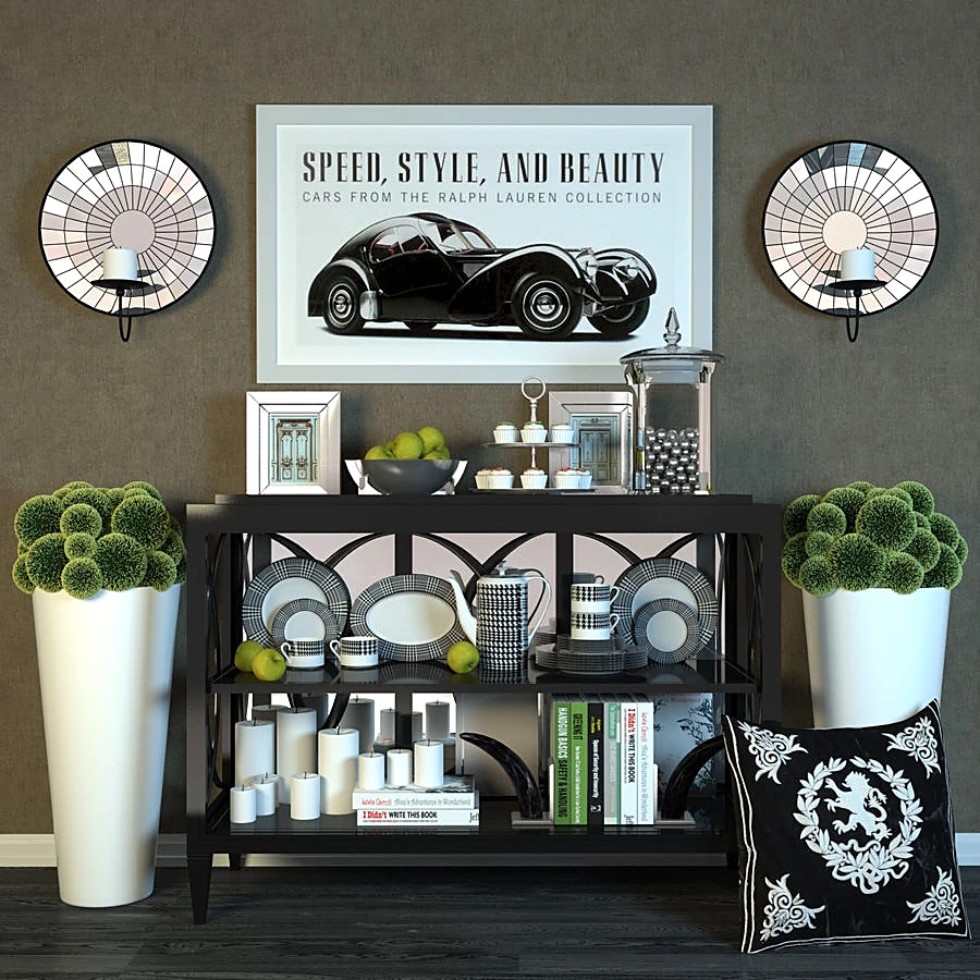 Sideboard & Chest of Drawer / Decorative set 1