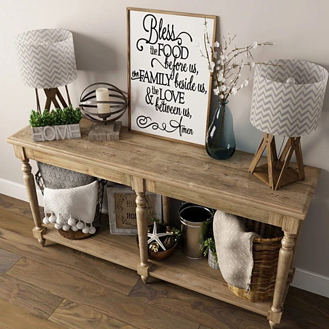 Sideboard & Chest of Drawer / Decorative set 2