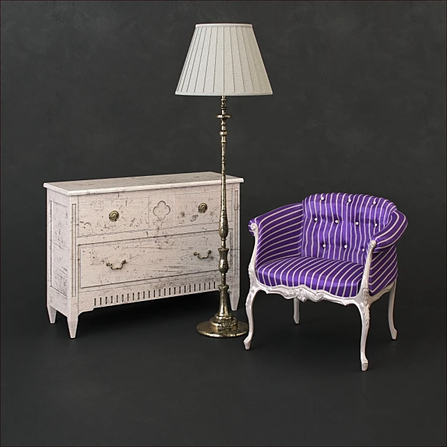 Sideboard & Chest of Drawer / Floor lamp 1